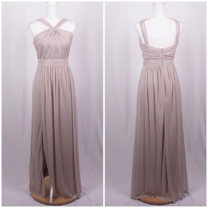 DAVID’S BRIDAL Halter Maxi Gown 12